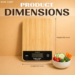 RARECARE Kitchen Weight Machine For Home | Electronic Weighing Machine for Food | Tare Function 1 Year Warranty | Dual Weight Setting | Weighing Scale For Kitchen | Model - Ounce, Black