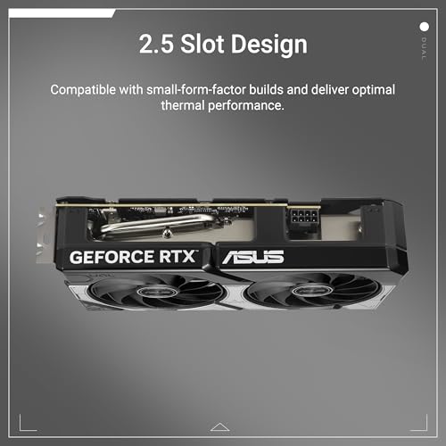 ASUS Dual GeForce RTX™ 5060 Ti 16GB GDDR7 OC Edition (PCIe 5.0, 16GB GDDR7, DLSS 4, HDMI 2.1b, DisplayPort 2.1b, 2.5-Slot Design, Axial-tech Fan Design, 0dB Technology, and More)
