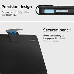 Spigen Flip case for iPad Air 11 inch M4 (2026), iPad Air 11 inch M3/M2 (2025-2024), 10.9 inch 5th/4th Gen (2022/2020), Trifold, Pencil Holder, Full Cover(Liquid Air Folio) - Black