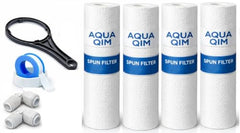 AQUA QIM Pre Filter Cartridge for Water Purifier | External Pre Cartridge Kit with Spun Filter & Accessories