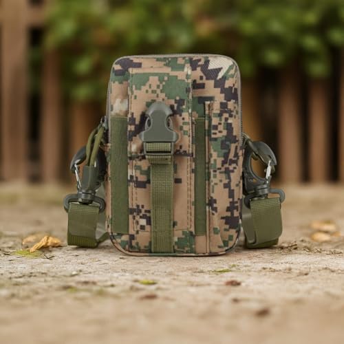 MOMISY Waist Bag, Fanny Pack, Chest Pouch for Men Women Boys Girls (Jungle Digital, 17 * 11.5 * 5 cm)