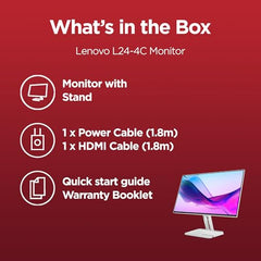 Lenovo L27-4C| 27 Inch (68.58 cm) Ultraslim Monitor, FHD 1920x1080, IPS, 144Hz, 99% sRGB, 1ms, 2x3W Speakers, Dual HDMI, Display Port, Audio Port, AMD FreeSync,Eyesafe, Bezel-Less, VESA Mount, Grey
