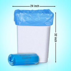 Ezee Plastic Blue Garbage Bags Large 90 Pcs | 15 Pcs | 24 x 32 Inch | Dustbin Bags/Trash Bags/Dustbin Covers for Wet and Dry Waste, Set of 1
