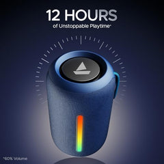 boAt Stone 352 Pro/Stone 358 Pro w/ 14W Signature Sound, Up to 12 Hours Playback, RGB LEDs, TWS Feature, Built-in Mic, BTv5.3, Free Music Streaming on JioSaavn Bluetooth Speaker (Vibing Blue)