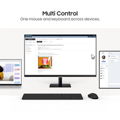Samsung 27" M5 Smart Monitor with Smart TV Experience (Smartchoice) |FHD 1920 x 1080| Screen Mirroring | IPS Pane l TV Plus| Speakers | Adaptive Sound | Wi-Fi | HDMI |Bluetooth| LS27FM500EWXXL | Black
