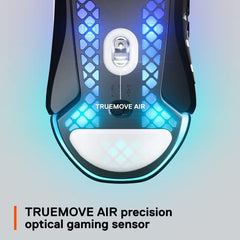 SteelSeries Aerox 3 Wireless Gen 2 - Ultralight 68g Gaming Mouse, 4K Polling, 26K DPI Optical Sensor, 200 Hours Battery Life, IP54, 80 Million Clicks, RGB, Pure PTFE Gliding Feet, Shadow