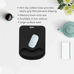 Dyazo Memory-Foam Gel Mouse Pad with Wrist Rest Support Non Slip Rubber Base Mousepad Suitable for Computer, Laptop, Notebooks Gaming (Blue)