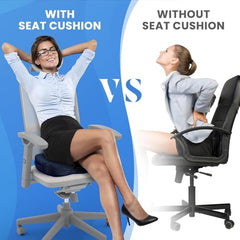 TEKCOOL Cotton Orthopedic Coccyx Cushion For Tailbone Pain Car SeatCushions For Chair Tailbone Pillow For Sitting SeatCushion For Car Driving Seat Sitting Pillow Coccyx Seat Cushion For Chair (Black)'