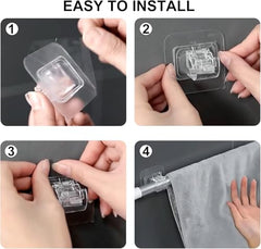 Shivstor 15 Pack Self Adhesive WallHook Heavy DutyHook for Hanging Without Drilling Transparent Nail Free StickyHook Strong Wall Hanger Set of 15 FlowerHook for Kitchen Bathroom Home Storage