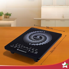 Wonderchef Easy Cook Infrared Cooktop | 2200 Watt Induction Cooktop | LED Digital Panel | Smart Touch Buttons | 2 Year Warranty