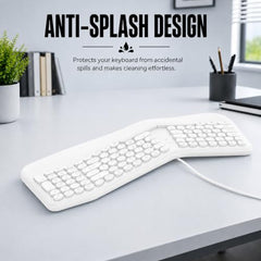 Ant Master 05 Wired USB Keyboard - Full-Size 104 Keys with Numeric Pad | Membrane Silent Typing, 1.3m Cable, Plug & Play | Ergonomic Office & Home Keyboard for PC, Laptop, Mac & Linux – Black