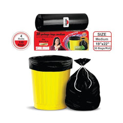 Shalimar Premium Scented Garbage Bags | Medium 19 X 21 Inches | 360 Bags (30 Bags X 12 Rolls) | Lavender Fragrance | Dustbin Bag/Trash Bag | (Black) - Perforated Box for Easy Dispensing
