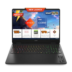 HP Omen Smartchoice, Intel Core Ultra 7 255H, 8GB RTX 5060, 24GB DDR5(Upgradeable) 1TB SSD, 2K, 165Hz, 3ms, IPS, 16''/40.6cm, Win11, M365*Office24, Shadow Black, 2.43kg, am0238tx, RGB Gaming Laptop