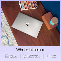 HP 15 Smartchoice, Intel Core Ultra 5 125H 12 TOPS, 24GB DDR5 (Upgradeable) 1TB SSD,Anti-Glare, FHD, 15''/39.6cm,Win11, M365*Office24, Silver, 1.65kg, FD1458TU, FHD Camera w/Shutter, Backlit AI Laptop