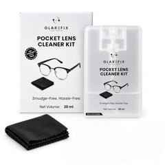 GlareFix Pocket Lens Cleaner Kit, 20 ml, with Microfiber Cloth