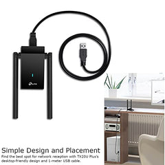 TP-Link AX1800 Wi-Fi 6 Dual Antennas High Gain Wireless USB 3.0 Adapter, Dual-Band, Auto Driver, MU-MIMO, Low- Latency, 1-Meter Cable, Supports Windows 10/11, Highly Secure WPA3 (Archer TX20U Plus)