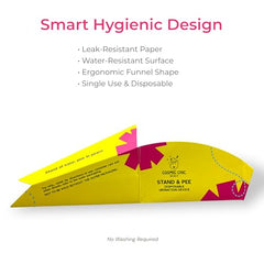 COSMIC CHIC Disposable Female Urination Device for Women | Portable, Leak-proof Stand and Pee Funnels for Women, Girls| Public Toilets, Travel, Camping, Hiking and Outdoor Activities (Pack Of 6)