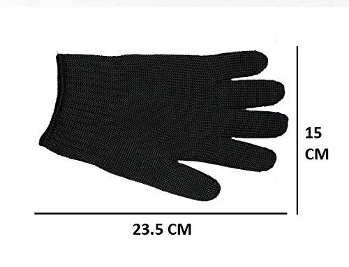 SYGA 1 Pair Steel Wire Safety Anti-Cutting Gloves Gardening Work Butcher Outdoor Arm Sleeves Protection Tool