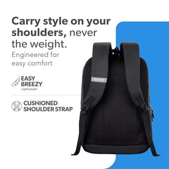 American Tourister Dolph+ 01 | 33L Backpack | 17" Laptop Bag | 3 Compartments | College & Office Backpack for Men and Women | Black | 1 Year Global Warranty