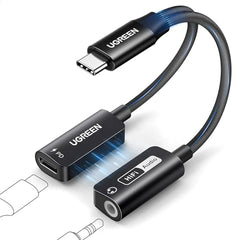 UGREEN Magnetic 2 in 1 USB C to 3.5mm Audio Adapter and Charger with PD 60W