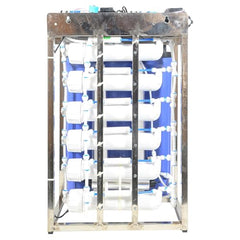 Apec Water 100 LPH Commercial RO+UV Water Purifier System With Double Pump Purification Stainless Steel, With TDS Adjuster BLUE 100L