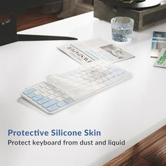 Keychron B1 Pro Ultra-Slim ZMK/Launcher Wireless Bluetooth 2.4 GHz/Wired Connection Keyboard for Mac Windows Linux - Gray