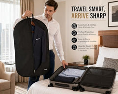 RAAHII 2 piece suit cover, Blazer cover, coat covers with zip for wardrobe storage of suit, jacket, garments, sweaters, saree, pant organizer (hanger not included)