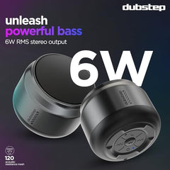 Dubstep Pop 600 Wireless Speaker, 15 Hrs Playtime, 52mm Driver, TWS Pairing, 6W Output Bluetooth Speakers (Grey)