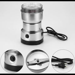 Electric Mini Mixer Grinder Machine Stainless Steel, Coffee Bean Grinder & Masala Chopper With Blade, Push Button, Corded Mini Blender for Spices, Herbs, Nuts, Grains and Kitchen Use