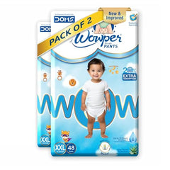 Wowper Easy Pants Baby Diaper | Medium Size Diapers | Diapers with Wetness Indicator | Upto 12 Hrs Absorption | 7-12 Kg | 34 Counts