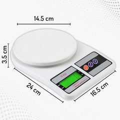 VISBY INDIA Kitchen Weight Machine 10Kg,1 Year Warranty, Digital Scale with LCD Display 2 Battery, Scale for Home Baking, Cooking & Balance Gym Diet. Weighing Machine with capacity 10Kg, Model- SF400