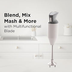 BOSS E111 Portable Hand Blender 180 Watt | Easy to Clean and Store | ISI-Marked, Grey