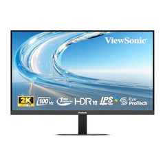 ViewSonic VA2708-2K-MHD 27-inch (68.58cm) 2K QHD SuperClear®IPS Monitor, HDR10, 100Hz, 1ms, 16.7m Colors, sRGB 111%, Dual Speakers, Dual HDMI 2.0, DP, Eye ProTech+, Slim Design