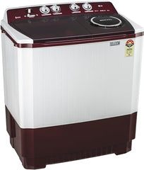 LG 10.5 kg, 5 Star, Roller Jet Pulsator with Soak, Wind Jet Dry Technology, Semi-Automatic Top Load Washing Machine (P105ASRAZ, Burgundy, Rat Away & Smart Filter)