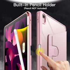 JETech 360° Rotating Case for iPad Air 11" M4/M3/M2 & Air 5/4 10.9", Black
