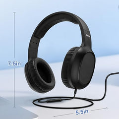 Hama Fun C USB-C Wired On-Ear Headphones with Microphone | 40mm Drivers, In-Line Remote, Adjustable Headband, Stereo Sound for Smartphones, Calls & Music, Black 5 Years Warranty