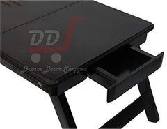 DDS Dream Decor Shoppee Wood Portable Laptop Table Adjustable Height With 1 Drawer (Blue)