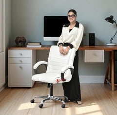 GOYALSON Ergonomic Revolving Office Home Swivel Desk Chair with Adjustable Height Smooth Moving (2, Black, Standard)