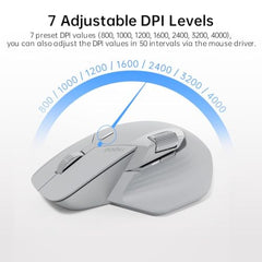 Rapoo MT760L Ergonomic MultiDevice Mouse, Rechargeable, Onboard Memory, Blk