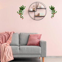 fancymart Artificial Flower Plant Home Décor with Small Size Pot | Pack of 2 | Plant Hanging for Home Decor | Office Decor (DESIGN-01)