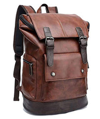 FUR JADEN Vegan Leather Anti Theft Design Casual Laptop Backpack with 15.6 Inch Laptop Pocket