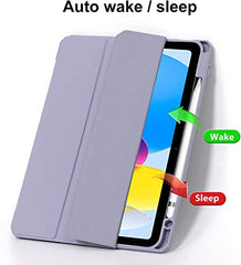 ProElite Case Cover for Apple iPad (A16) 11th/10th Generation (2025/2022), Transparent case Cover with Pencil Holder for iPad 11th/10th Gen 2025/2022, Grey
