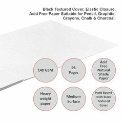Anupam SketchO Sketch Book A4 Top Wiro Bound Drawing Book Acid Free Paper 140 GSM Professional-Grade Sheets or Artists, Professional (60 Sheets, 120 Pages)