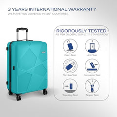 Safari Polypropylene Spinner Pentagon Pro 8 Wheels Set Of 3 (Cabin + Medium + Large) Trolley Bags, Hard Case, 360º Wheeling Luggage, Suitcase For Travel, Navy, 55, 65, 75 cm