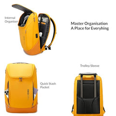 Red Lemon BANGE Captain Business Smart Backpack Water-Resistant fit 15.6 Inch Laptop Backpack with USB Charging Port,Travel Durable Backpack for Men and Women (Black)