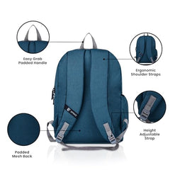 Spenz Saffron Mini Laptop Casual Backpack for Office School & College | Bag for Men & Women(Grey)
