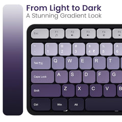 Portronics Key11 Combo Rechargeable Wireless Keyboard and Mouse Set, Bluetooth 5.3&2.4GHz Wireless,Type-C Fast Charging,Gradient Keys, Noiseless Typing, High Precision Mouse, for PC&Laptop(Grey)