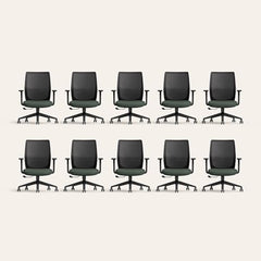Interio by Godrej Curv Premium Mesh Wide Back Ergonomic Chair | Work from Home/Study Chair | 1-Year Warranty | Height Adjustable Chair | Heavy Duty PP Base | DIY Installation, Black