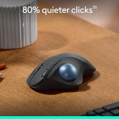 Logitech Ergo M575 Wireless Trackball Mouse - Easy Thumb Control, Precision and Smooth Tracking, Ergonomic Comfort Design, for Windows, PC and Mac with Bluetooth and USB Capabilities, Black, Medium