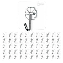 Misamo Enterprise PVC Wall Hooks, Pack of 15, Transparent